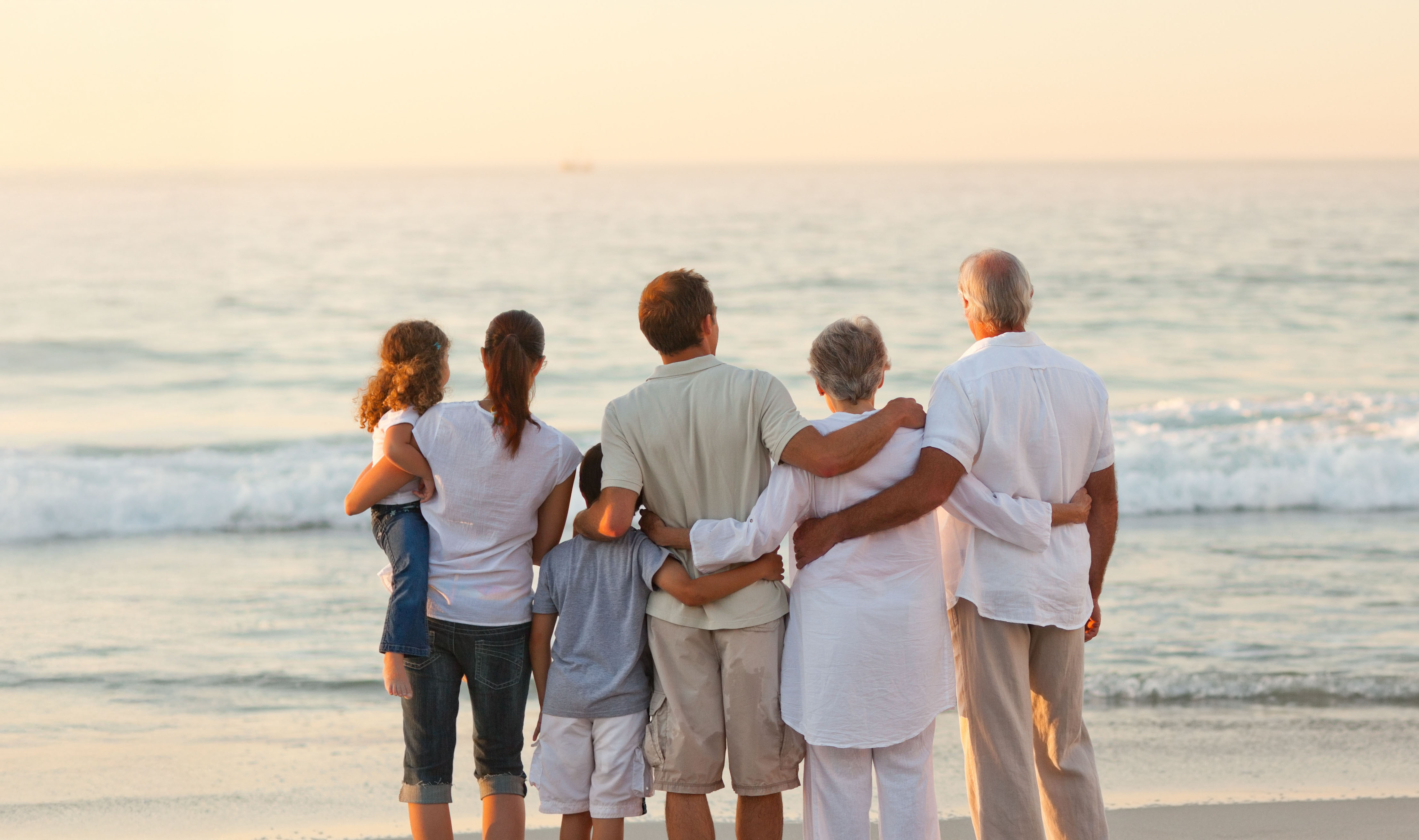 Happy family at the beach